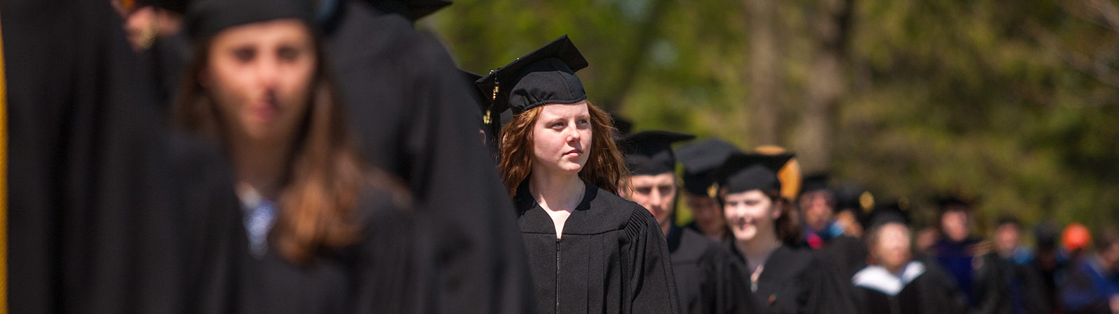 Commencement march to ceremony